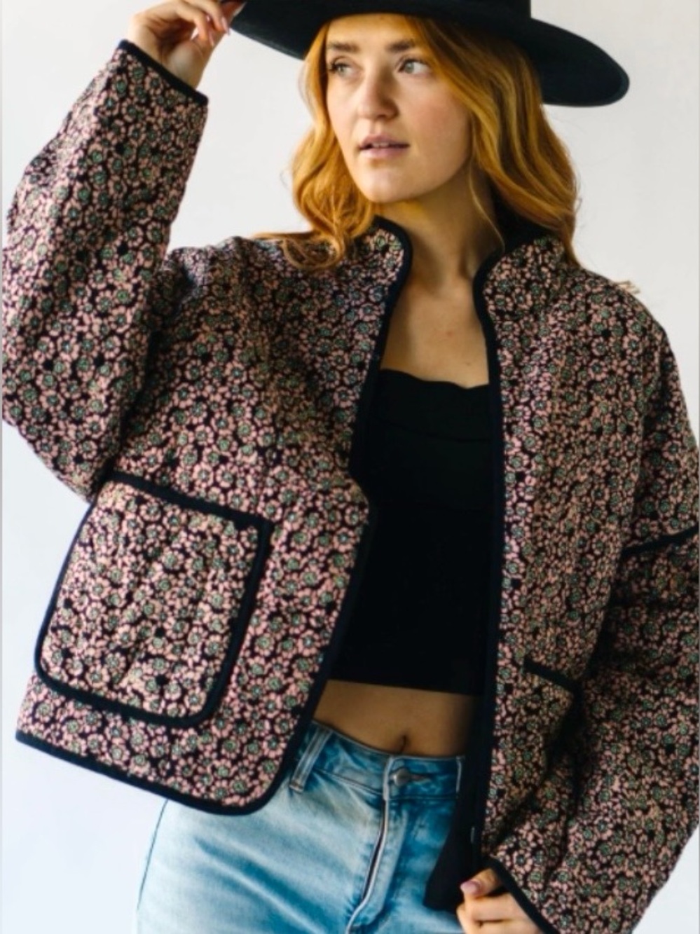 Free People Chloe Floral Jacket Size XS